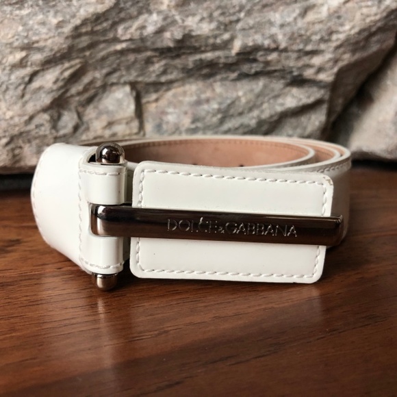 Dolce & Gabbana Accessories - Dolce & Gabbana White Patent Leather Belt